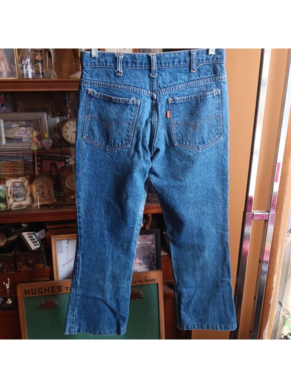 32x28 Levis Vintage Denim Jeans Orange Tab 1980's 517 646 Bootcut Flare USA Fade